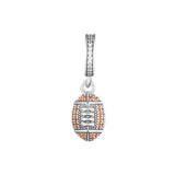 925 Silver Football Dangle Charm Pendant for Bracelet