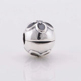 925 Silver Enamel Flower Clip Charm Fits Bracelet & Necklace