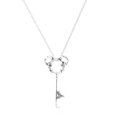 925 Sterling Silver Mouse Fantasyland Castle Key Necklace