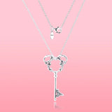 925 Sterling Silver Mouse Fantasyland Castle Key Necklace