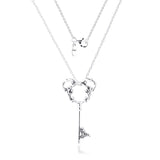 925 Sterling Silver Mouse Fantasyland Castle Key Necklace