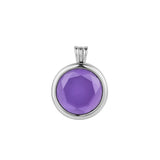 925 Sterling Silver Faceted Locket Necklace