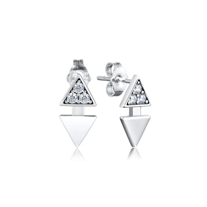 925 Silver Triangle Stud Earring
