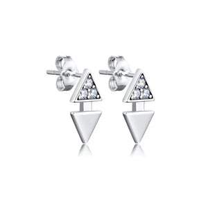 925 Silver Triangle Stud Earring