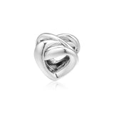 925 Sterling Silver Heart Charm Bead for Bracelet Daughter Necklace