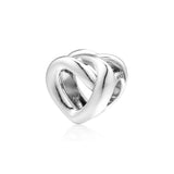 925 Sterling Silver Heart Charm Bead for Bracelet Daughter Necklace