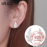 925 Silver Leaf Earrings Bohemian Small Dolphin Bar Mouse Stud Bee Girls Jewerly