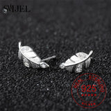 925 Silver Leaf Earrings Bohemian Small Dolphin Bar Mouse Stud Bee Girls Jewerly