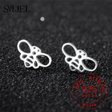 925 Silver Leaf Earrings Bohemian Small Dolphin Bar Mouse Stud Bee Girls Jewerly