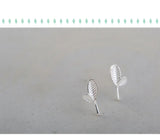 925 Sterling Silver Leaves Stud Earrings For Women Girl