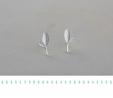 925 Sterling Silver Leaves Stud Earrings For Women Girl