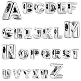 925 Sterling Silver Letter A-Z Beads for Bracelets&Bangles
