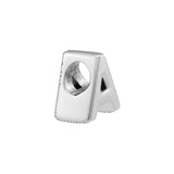 925 Silver Letter A Charm Bead for Bracelet Making