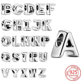 925 Silver Letter Charms for Bracelets A-Z, DIY Jewelry