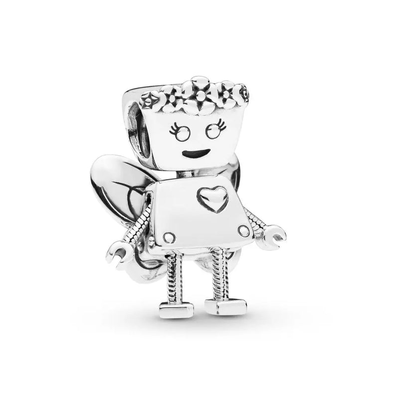 925 Silver Floral Bella Bot Charm Bead, Fits Europe Bracelet