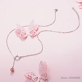 925 Silver Long Bell Cat Necklace Fine Jewelry Women