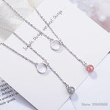 925 Silver Long Bell Cat Necklace Fine Jewelry Women