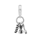 925 Silver Love Pasta Dangle Charm Beads for Jewelry Making