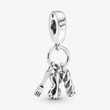 925 Silver Love Pasta Dangle Charm Beads for Jewelry Making