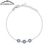 925 Silver Evil Eye Bracelet Women Hamsa Hand Fatima Turkey Jewelry