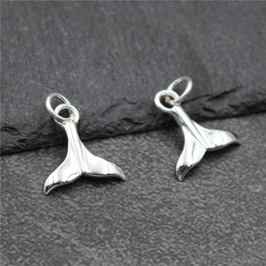 925 Silver Mermaid Tail Charms Pendant for DIY Jewelry
