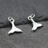 925 Silver Mermaid Tail Charms Pendant for DIY Jewelry