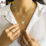 925 Silver CZ Love Heart Mom Mother's Gift Necklace