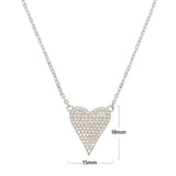925 Silver CZ Love Heart Mom Mother's Gift Necklace