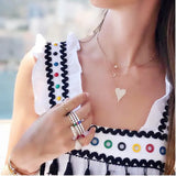 925 Silver CZ Love Heart Mom Mother's Gift Necklace