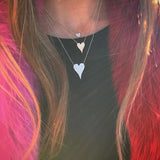 925 Silver CZ Love Heart Mom Mother's Gift Necklace