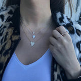925 Silver Heart Necklace Clear CZ Cubic Zirconia Mother's Gift
