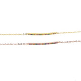 925 Silver Rainbow Bar Charm Link Chain Bracelet