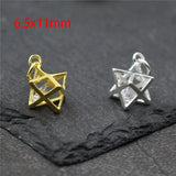 925 Silver Zircon Paved Charms Dangle Pendants DIY Jewelry Findings