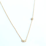 925 Silver Evil Eye Cross Charm Necklace