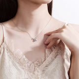 925 Silver Momulberry Stone Butterfly Necklace - Fine Jewelry