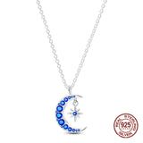 925 Sterling Silver Moon Sun Sea Turtle Heart Evil Eyes Pendant Necklace