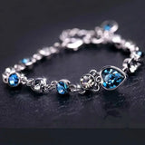 925 Silver Sapphire Bracelet for Women Jewelry