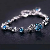 925 Silver Sapphire Bracelet for Women Jewelry