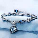 925 Silver Sapphire Bracelet for Women Jewelry