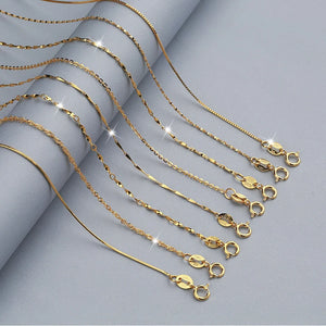 925 Sterling Silver Necklace Box Chain for Women 40cm/45cm