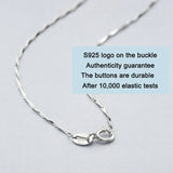 925 Sterling Silver Necklace Box Chain for Women 40cm/45cm