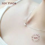 925 Silver Necklace 3 Squares Bohemian Long Chain