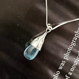 Water Dripping Opal Necklace 925 Sterling Silver Fine Jewelry