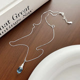 Water Dripping Opal Necklace 925 Sterling Silver Fine Jewelry