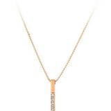 925 Sterling Silver CZ Necklace Bohemian Long Chain Statement Jewelry