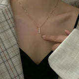 925 Sterling Silver CZ Necklace Bohemian Long Chain Statement Jewelry