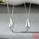 925 Silver Necklace Holding Hands Couple Necklaces & Pendants