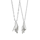 925 Silver Necklace Holding Hands Couple Necklaces & Pendants