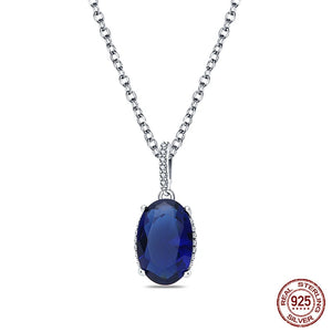 925 Silver Necklace Round Pave CZ Pendant