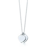 925 Silver Heart Bead Chain Pendant Rose Tif Women Gift